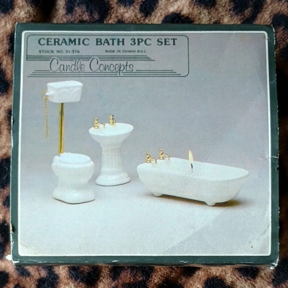 White Ceramic Bath 3-Piece Set